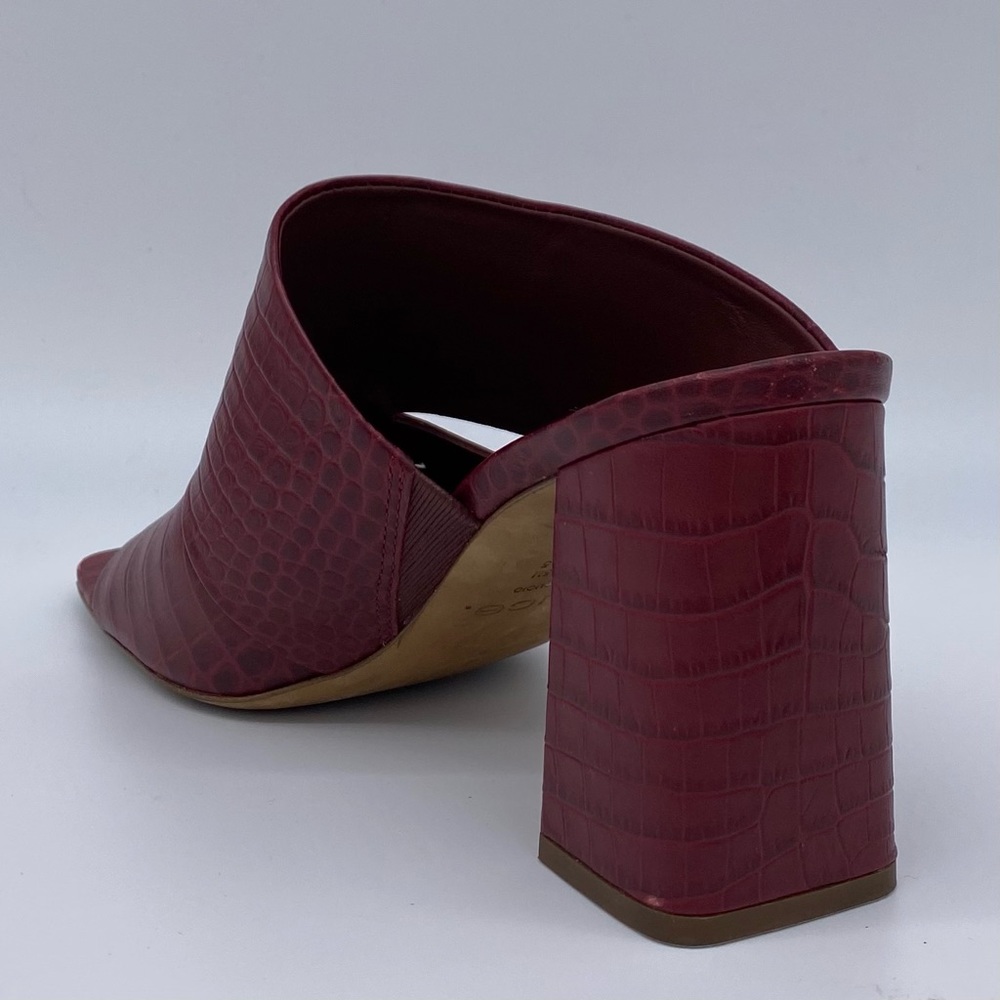 Vince Nelda Cutout Croc Leather Mules in Chianti - Picture 4 of 11